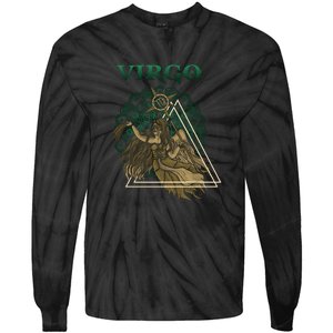 Virgo stylized design Tie-Dye Long Sleeve Shirt