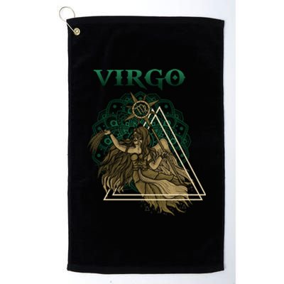 Virgo stylized design Platinum Collection Golf Towel