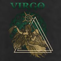 Virgo stylized design Golf Towel