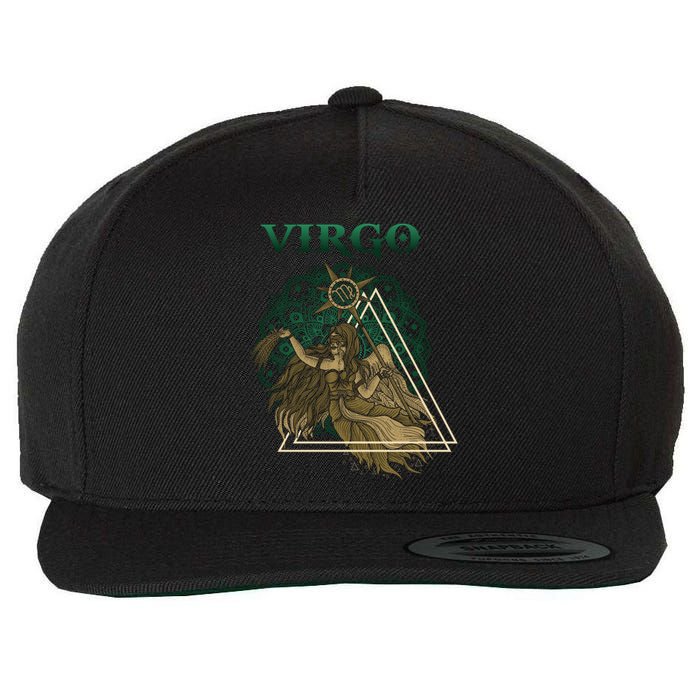 Virgo stylized design Wool Snapback Cap