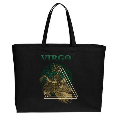 Virgo stylized design Cotton Canvas Jumbo Tote