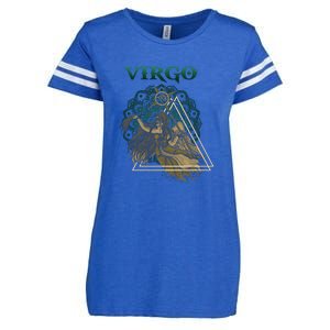 Virgo stylized design Enza Ladies Jersey Football T-Shirt