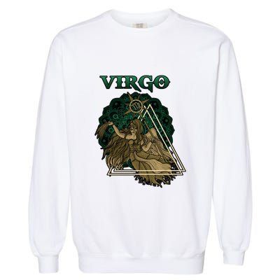 Virgo stylized design Garment-Dyed Sweatshirt