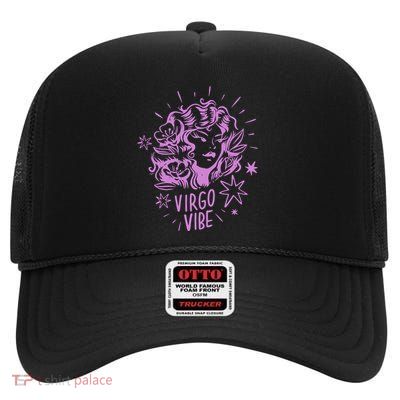 Virgo Vibe Zodiac High Crown Mesh Back Trucker Hat