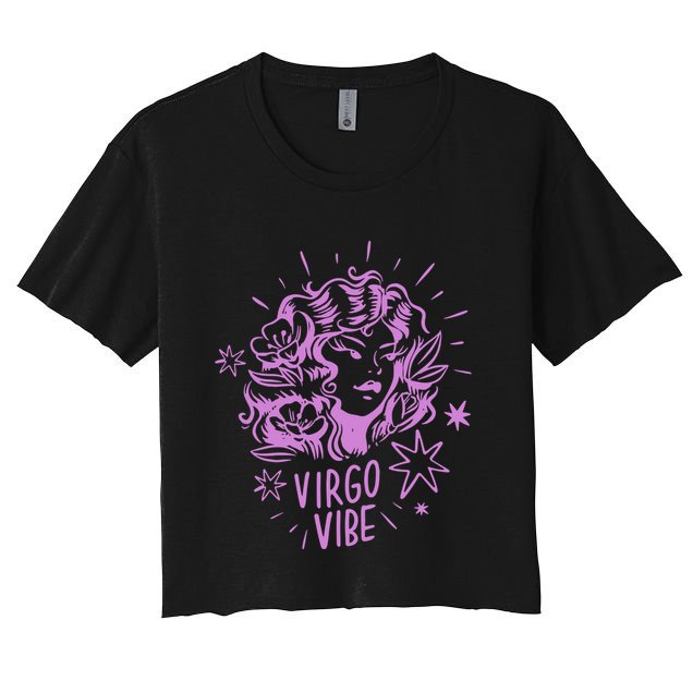 Virgo Vibe Zodiac Women's Crop Top Tee