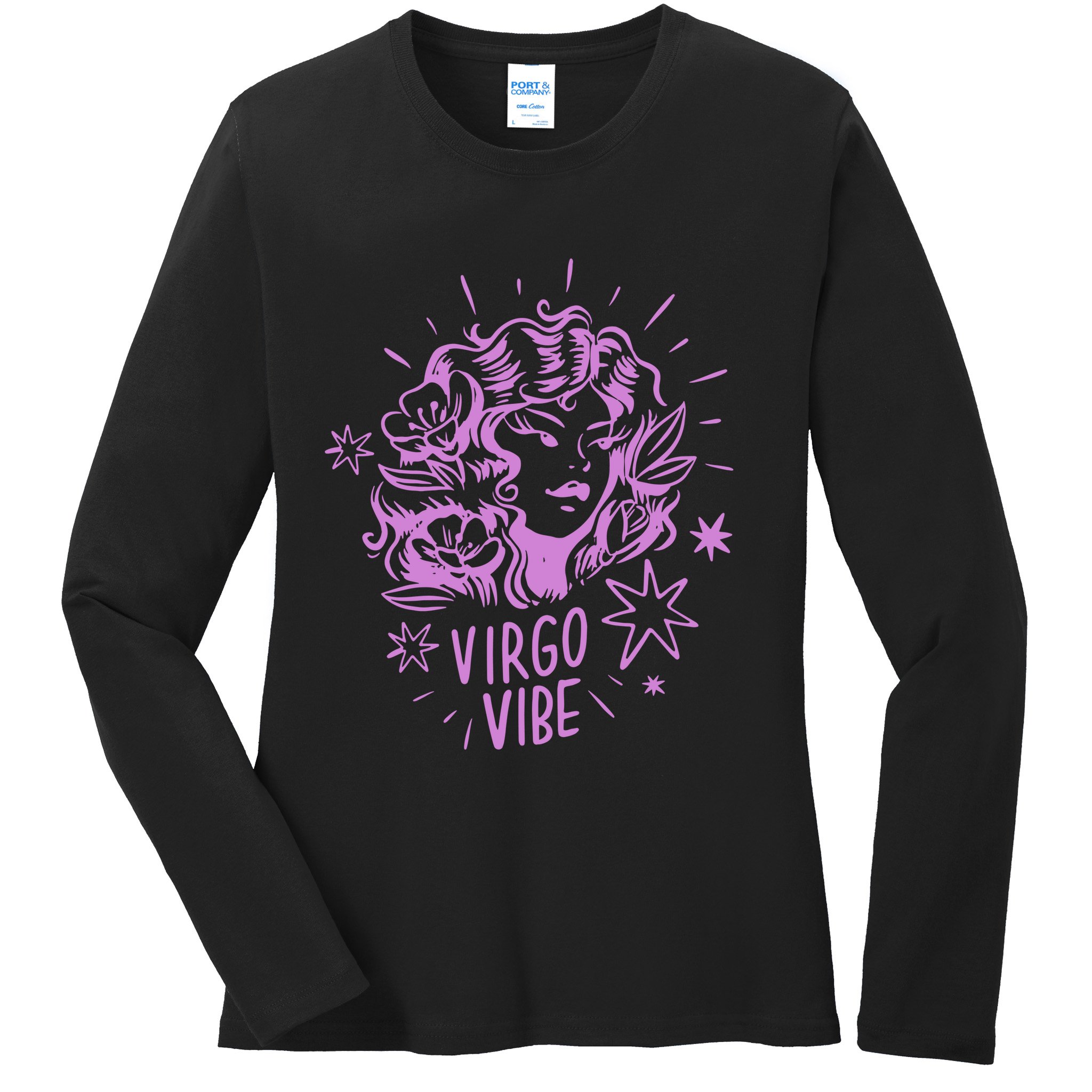 Virgo Vibe Zodiac Ladies Long Sleeve Shirt