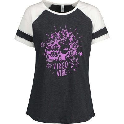 Virgo Vibe Zodiac Enza Ladies Jersey Colorblock Tee