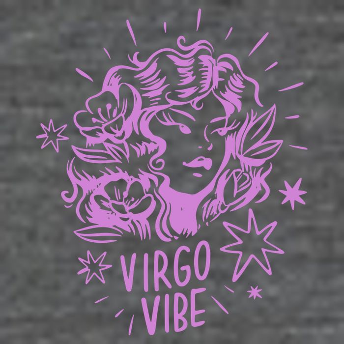 Virgo Vibe Zodiac Button