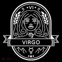 Virgo Zodiac Symbol Design Flexfit Unipanel Trucker Cap