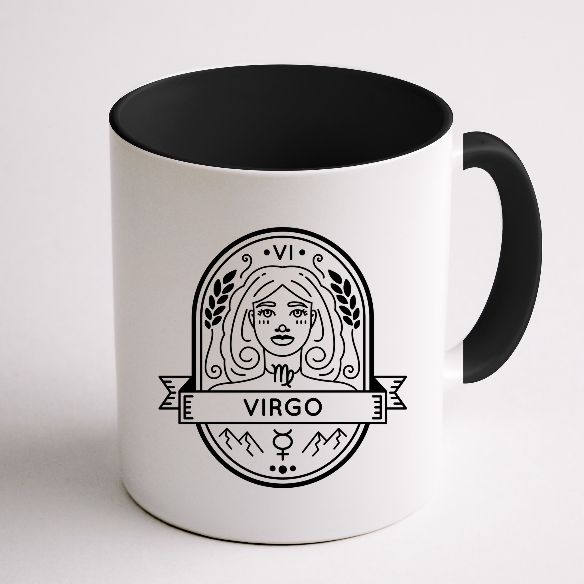 Virgo Zodiac Symbol Design Mug