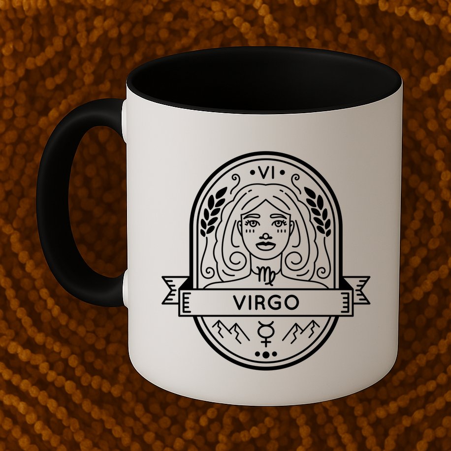 Virgo Zodiac Symbol Design Mug