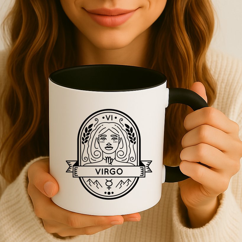 Virgo Zodiac Symbol Design Mug