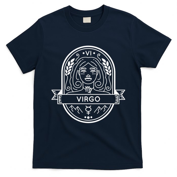 Virgo Zodiac Symbol Design T-Shirt