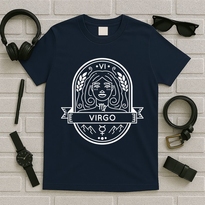 Virgo Zodiac Symbol Design T-Shirt