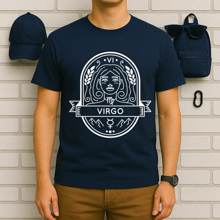 Virgo Zodiac Symbol Design T-Shirt