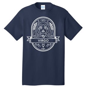 Virgo Zodiac Symbol Design Tall T-Shirt