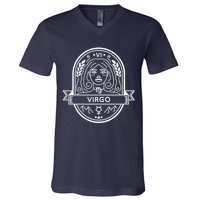 Virgo Zodiac Symbol Design V-Neck T-Shirt