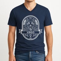 Virgo Zodiac Symbol Design V-Neck T-Shirt