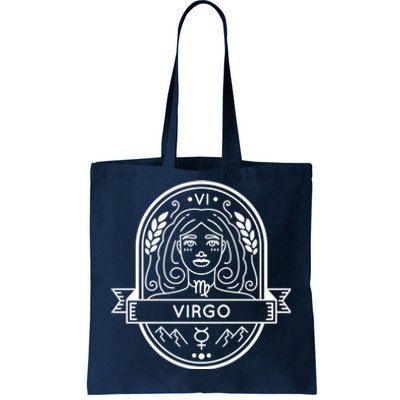 Virgo Zodiac Symbol Design Tote Bag