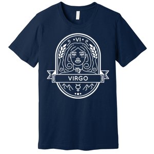 Virgo Zodiac Symbol Design Premium T-Shirt