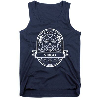 Virgo Zodiac Symbol Design Tank Top