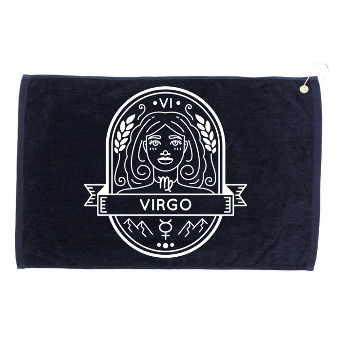 Virgo Zodiac Symbol Design Grommeted Golf Towel