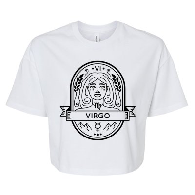 Virgo Zodiac Symbol Design Bella+Canvas Jersey Crop Tee