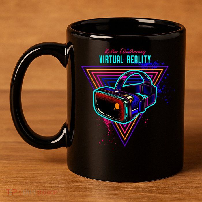 Virtual Reality Neon 11oz C Handle Ceramic Mug
