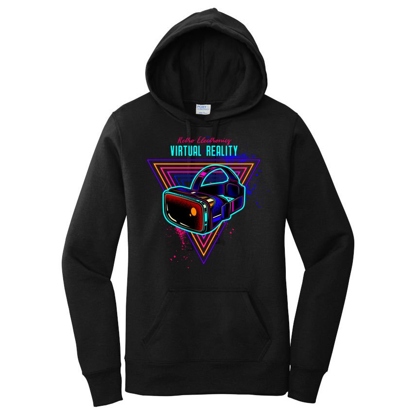 Virtual Reality Neon Women's Pullover Hoodie