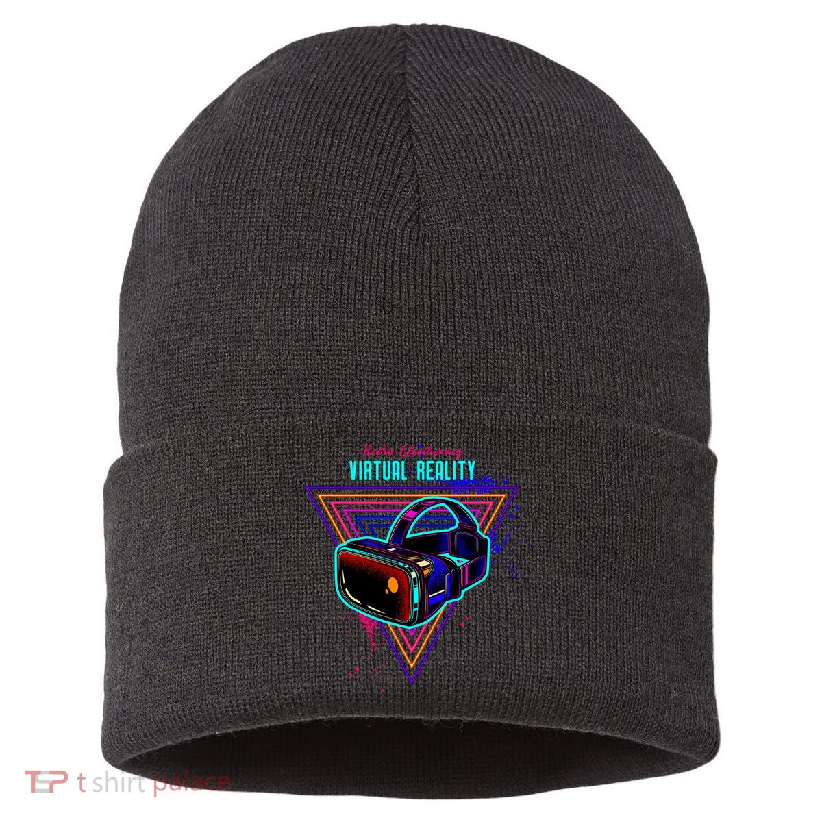 Virtual Reality Neon Sustainable Knit Beanie