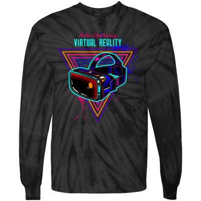 Virtual Reality Neon Tie-Dye Long Sleeve Shirt