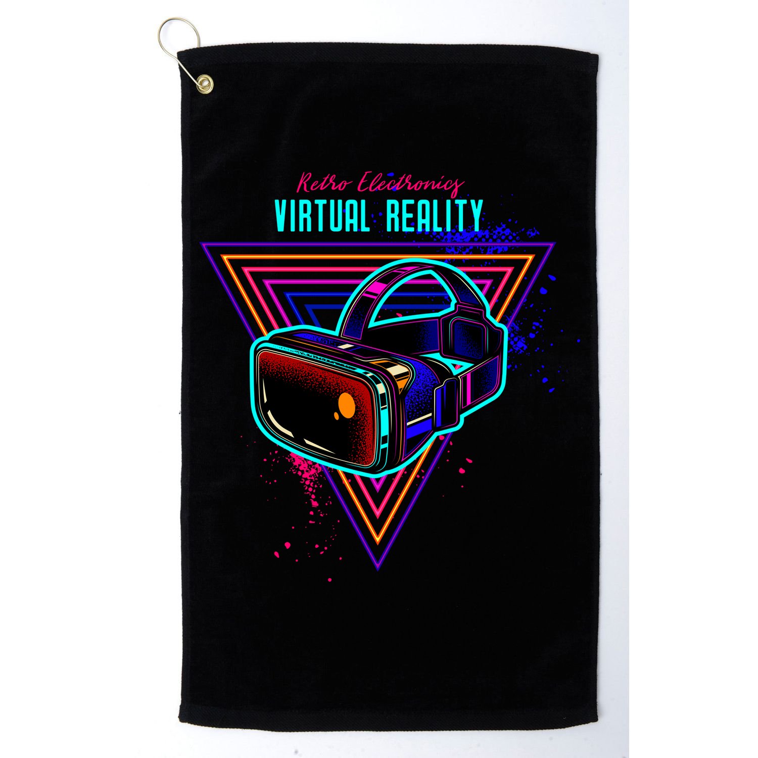 Virtual Reality Neon Golf Towel