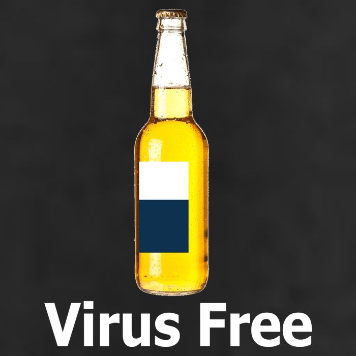 Virus Free Beer Bottle Adult Drive Performance Visor