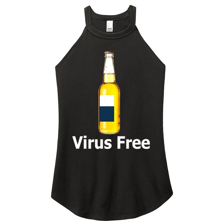 Virus Free Beer Bottle Women's Perfect Tri Rocker Tank