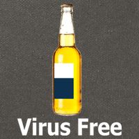 Virus Free Beer Bottle Cotton Canvas Backpack