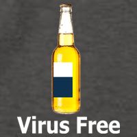 Virus Free Beer Bottle Vector Backpack