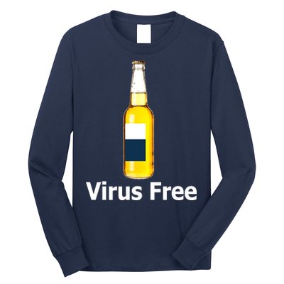 Virus Free Beer Bottle Long Sleeve Shirt