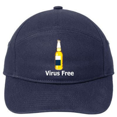 Virus Free Beer Bottle 7-Panel Snapback Hat