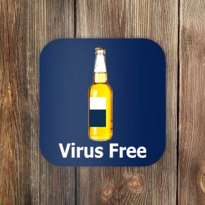 Virus Free Beer Bottle Coaster