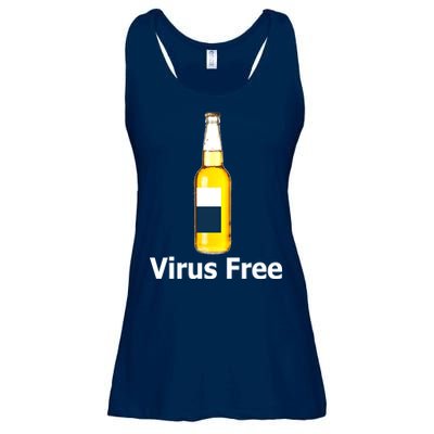Virus Free Beer Bottle Ladies Essential Flowy Tank
