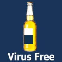 Virus Free Beer Bottle Flatbill Hat
