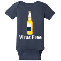 Virus Free Beer Bottle Baby Bodysuit