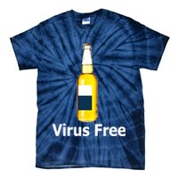 Virus Free Beer Bottle Tie-Dye T-Shirt