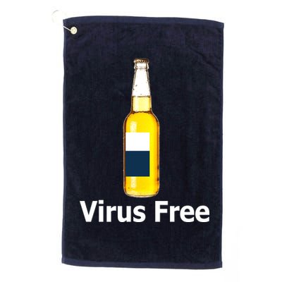 Virus Free Beer Bottle Golf Towel