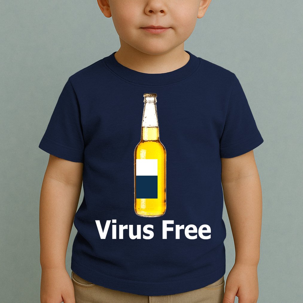 Virus Free Beer Bottle Toddler T-Shirt