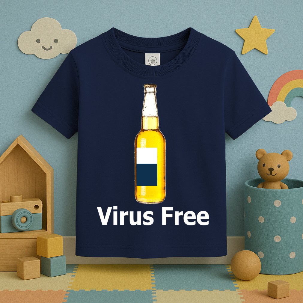 Virus Free Beer Bottle Toddler T-Shirt