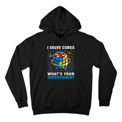 Vintage I Solve Cubes Superpower Funny Speed Cubing Hoodie