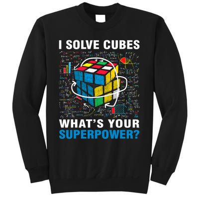 Vintage I Solve Cubes Superpower Funny Speed Cubing Sweatshirt