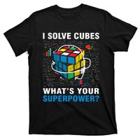 Vintage I Solve Cubes Superpower Funny Speed Cubing T-Shirt