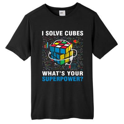 Vintage I Solve Cubes Superpower Funny Speed Cubing Tall Fusion ChromaSoft Performance T-Shirt